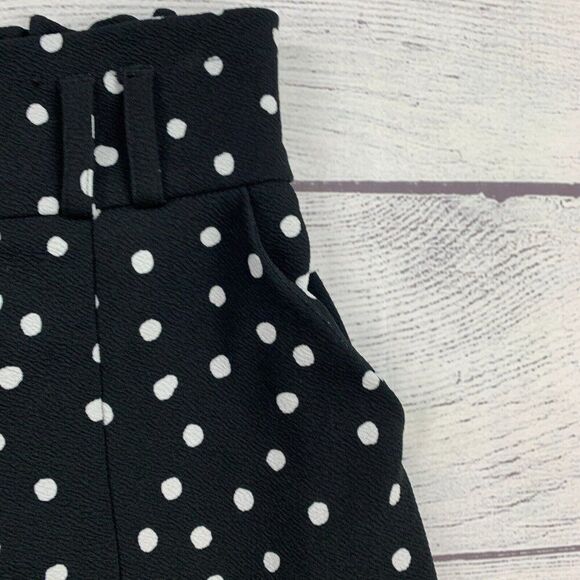 Maurices Shorts sz S 6 High Rise 4" Inseam Black White Polka Dot - Picture 3 of 9